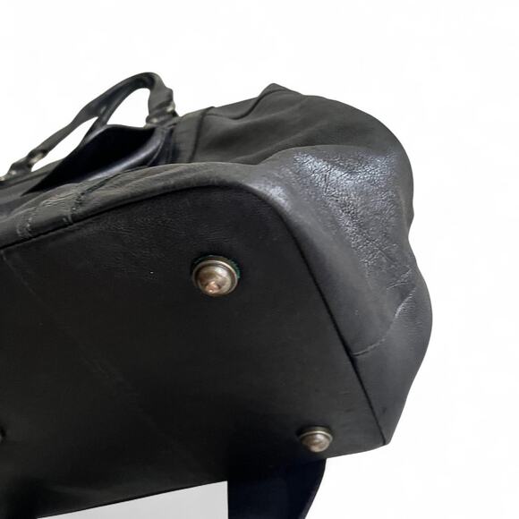 Fossil Framed Doctors Vintage Black Leather Weekender Travel Bag Overnight - Picture 7 of 8